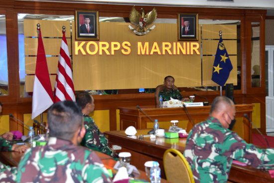 Melalui Vicon Dankormar Ikuti Exit Briefing Panglima TNI Jurnal