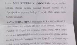 Beredar Luas Misteri Surat Wasiat, Diduga Milik Pelaku Penembakan di MUI , Begini Isinya