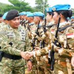 Penyambutan Satgas BGC TNI Konga XXXIX-G MONUSCO setelah menjalankan misi perdamaian PBB di Kongo.