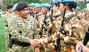 Penyambutan Satgas BGC TNI Konga XXXIX-G MONUSCO setelah menjalankan misi perdamaian PBB di Kongo.