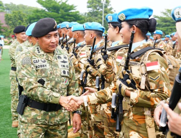 Penyambutan Satgas BGC TNI Konga XXXIX-G MONUSCO setelah menjalankan misi perdamaian PBB di Kongo.