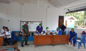 Babinsa Kampung Kasukwe Kawal Pelaksanaan Posyandu