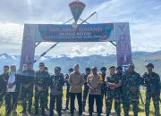 Satgas Yonif 721 Sambut Kunjungan Kerja Pj Gubernur Papua di Lanny Jaya