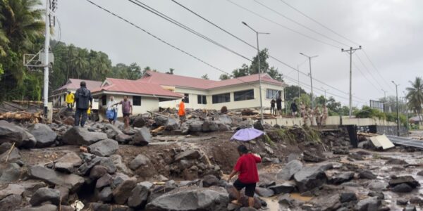 Kondisi setelah banjir bandang Sitaro