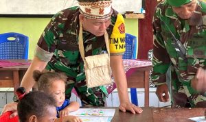 Gelar Lomba Mewarnai, TMMD ke-120 Tanamkan Nilai-Nilai Pancasila Sejak Dini