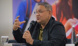 Direktur Geopolitik GREAT Institute, Dr. Teguh Santosa, dalam “Pelatihan Digital Creator dan Program Magang Komunikasi Pembangunan 2026” yang diselenggarakan Nexus Digital Strategy di Suites Hotel Surabaya, Senin 11 Mei 2026 teguh santosa dok