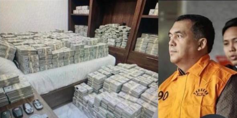 Foto tumpukan uang yang beredar di media sosial Repro