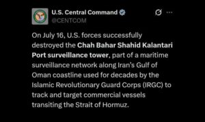 Konflik Memuncak! Militer AS Klaim Lumpuhkan Menara Pengawasan Iran di Chabahar WhatsApp Image at
