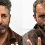 Aktivis Brasil Thiago Avila kanan dan aktivis Spanyol Saif Abu Keshek hadir di pengadilan di Ashkelon Israel (Foto AFP)
