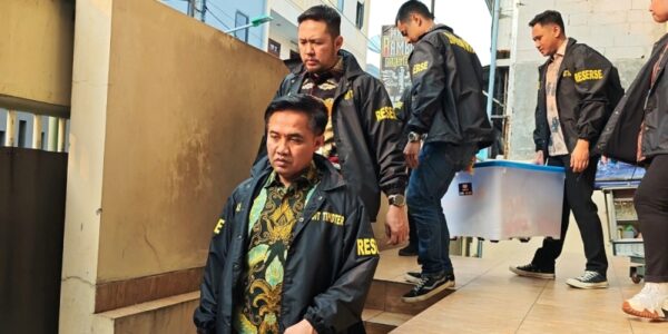 Direktorat Tindak Pidana Tertentu (Dittipidter) Bareskrim Polri melakukan penggeledahan di kantor PT MMS yang berada di Jalan Ampera IV Pademangan Jakarta Utara (Foto Dok Bareskrim Polri)