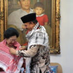 Duta Besar Palestina untuk Indonesia Abdalfatah A K Alsattari dan Presiden Ke RI yang juga Ketua Umum PDIP Megawati Soekarnoputri :doc PDIP