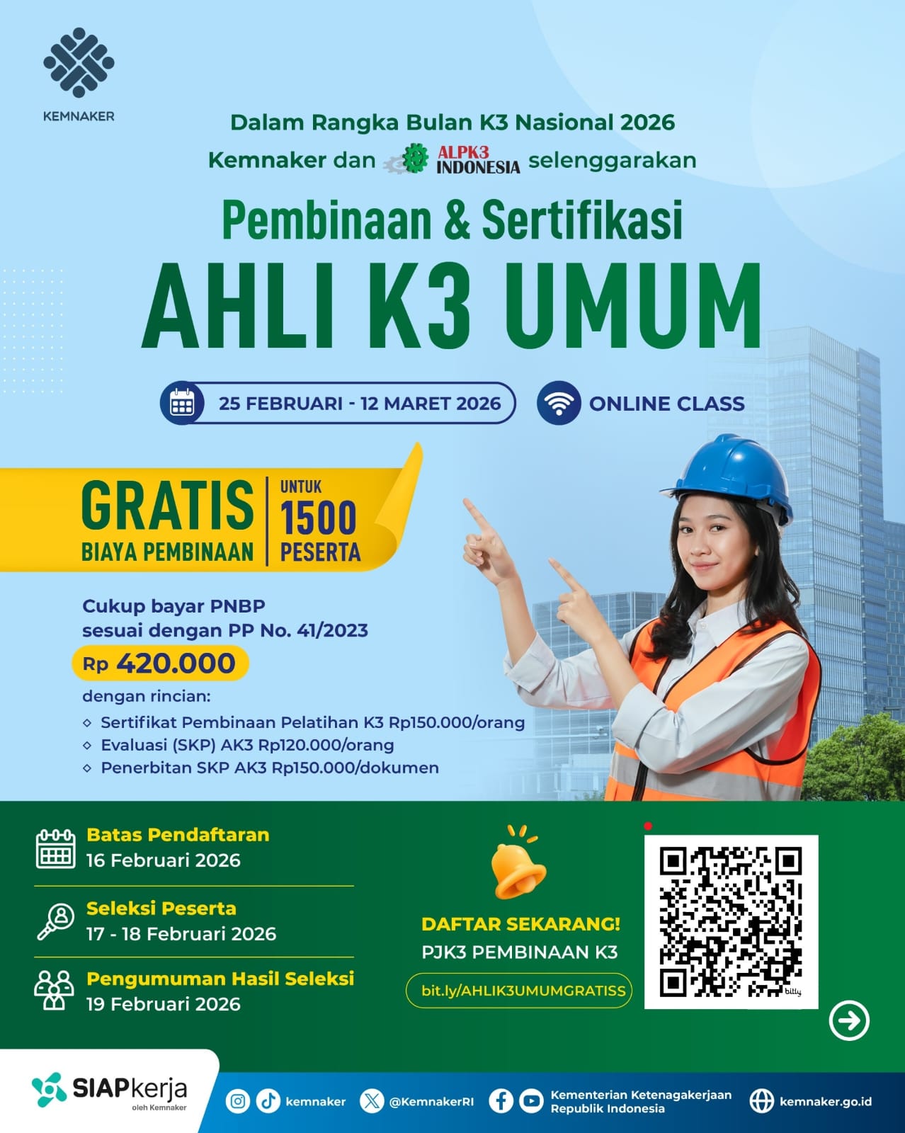 Gebrakan Baru! Kemnaker Buka Pelatihan Ahli K Umum Gratis