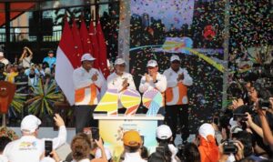 Gubernur DKI Jakarta Pramono Anung resmi membuka Pencanangan Hari Ulang Tahun (HUT) ke Kota Jakarta di Plaza Festival Pedestrian Jalan H R Rasuna Said Kuningan Jakarta Selatan (Foto Berita Jakarta)