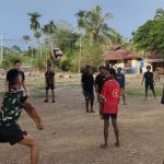 Satgas Yonif 143/TWEJ Jadikan Olahraga Sarana Komunikasi Di Perbatasan RI-PNG