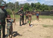 Lestarikan Budaya, Satgas Yonif 143/TWEJ Adakan Lomba Panahan Tradisional Untuk Anak Papua