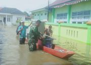 TNI Turut Aktif Dalam Upaya Penanganan Bencana Banjir Provinsi Jambi