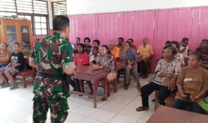 Penguatan Wawasan Kebangsaan oleh Satgas TMMD Ke-122 Kodim 1805/Raja Ampat untuk Warga