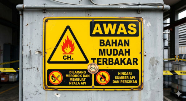Ilustrasi Bahaya Gas Metana (Sumber Gemini Generated Image)