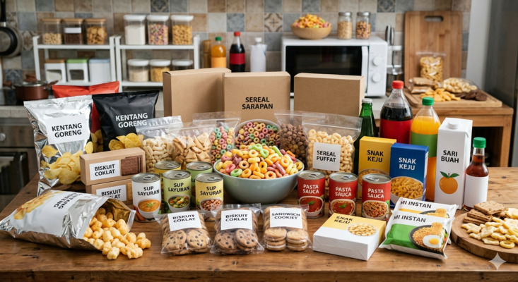 Ilustrasi Ultra Processed Food (Sumber Gemini Generated Image)