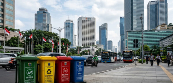 Ilustrasi Warga Jakarta Kini Wajib Pilah Sampah Jadi Kategori (Sumber Gemini Generated Image)