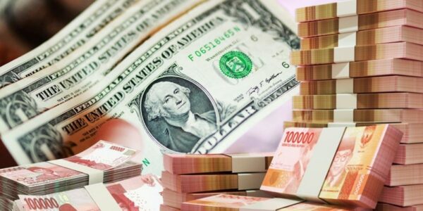 Ilustrasi rupiah Foto Generate AI e