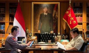 Kapolri Jenderal Listyo Sigit Prabowo menghadap Presiden Prabowo Subianto di Hambalang Bogor Jumat April (Foto Instagram)