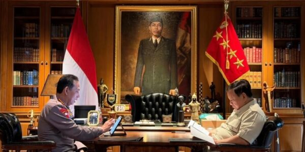 Kapolri Jenderal Listyo Sigit Prabowo menghadap Presiden Prabowo Subianto di Hambalang Bogor Jumat April (Foto Instagram)