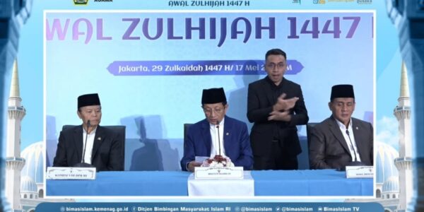 Konferensi pers Kementerian Agama terkait penetapan Hari Raya Iduladha Hijriah (Foto YouTube Kemenag)
