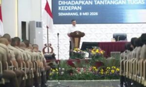 Menteri Koordinator Bidang Politik dan Keamanan Republik Indonesia Jenderal TNI (Purn ) Djamari Chaniago Djamari Chaniago di kampus Akademi Kepolisian (Akpol) Semarang (Foto Istimewa)