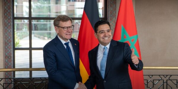Menteri Luar Negeri Jerman Johann Wadephul dan Menteri Luar Negeri Maroko Nasser Bourita (Foto MWN)