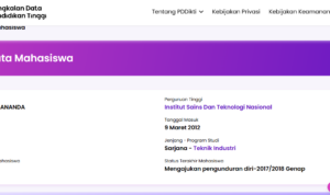 Mufli Budi Ananda Tidak Lulus dari Institut Sains dan Teknologi Nasional