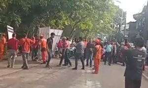 Perbaikan di Jalan Raya Lenteng Agung arah selatan menuju Depok pada Selasa Juni (Foto Dok Istimewa)