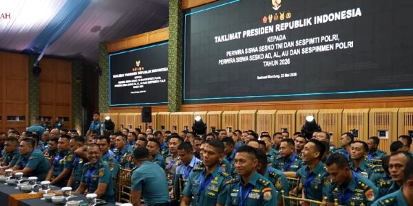 Perwira TNI Polri di Seskoad Bandung (Foto Biro Pers Sekretariat Presiden)