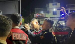 Petugas Polres Tasikmalaya Kota menggelar patroli malam di wilayah hukum Kota Tasikmalaya