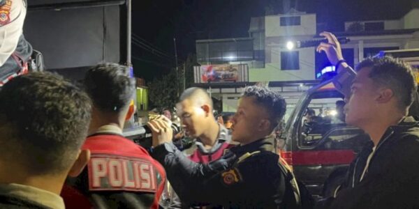 Petugas Polres Tasikmalaya Kota menggelar patroli malam di wilayah hukum Kota Tasikmalaya