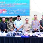 Polda Jambi bersama Forkopimda memusnahkan barang bukti narkoba (Foto Dok Polda Jambi)