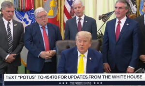 Presiden AS Donald Trump (Tangkapan layar RMOL dari siaran YouTube White House)