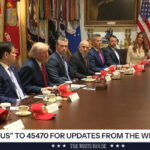 Presiden AS Donald Trump pimpin rapat kabinet di Gedung Putih pada Rabu Mei (Foto Akun X @StateDept)