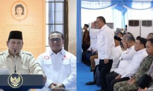 Presiden Prabowo Subianto dan Menteri Lingkungan Hidup Jumhur Hidayat di peresmian Museum Marsinah di Nganjuk Jawa Timur Sabtu Mei (Foto YouTube Setpres)