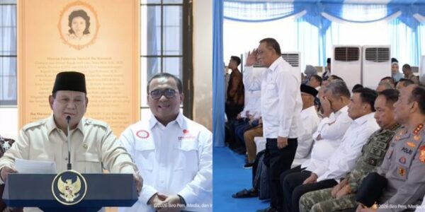 Presiden Prabowo Subianto dan Menteri Lingkungan Hidup Jumhur Hidayat di peresmian Museum Marsinah di Nganjuk Jawa Timur Sabtu Mei (Foto YouTube Setpres)