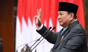 Presiden Prabowo Subianto di Gedung Nusantara MPR:DPR:DPD Jakarta pada Rabu Mei (Foto Sekretariat Presiden)