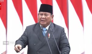 Presiden Prabowo Subianto (Foto YouTube TV Parlemen)
