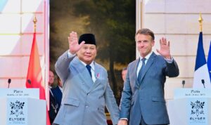Presiden RI Prabowo Subianto dan Presiden Prancis Emmanuel Macron (Foto Biro Pers media dan Informasi Sekretariat Presiden)