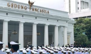 Presiden RI Prabowo Subianto di lapangan Gedung Pancasila Kompleks Kementerian Luar Negeri RI Jakarta Senin Juni (Foto RMOL:Hani Fatunnisa)