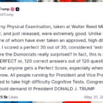 Unggahan Presiden AS soal hasil pemeriksaan kesehatannya (Akun Truth Social @realDonaldTrump)