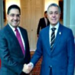 Wakil Presiden Konfederasi Swiss sekaligus Kepala Departemen Luar Negeri Federal Ignazio Cassis dengan Menteri Luar Negeri Kerja Sama Afrika dan Ekspatriat Maroko Nasser Bourita (Foto Istimewa)