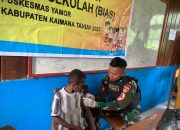 Satgas Pamtas Yonif 407/PK Gelar Imunisasi Kesehatan Kepada anak sekolah