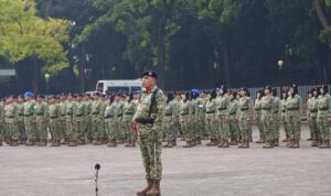 Upacara Hari Sumpah Pemuda ke-98 di Mabes TNI Cilangkap, Jakarta Timur.