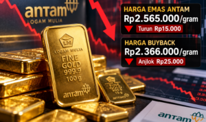 Harga Emas Antam Terjun Bebas! Buyback Ikut Anjlok, Ini Daftar Lengkapnya cceadf b ed dfebfbfb