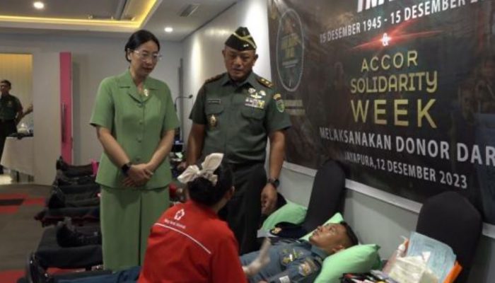 Pangdam XVII/Cenderawasih Pimpin Kegiatan Donor Darah Dalam Rangka Hari Juang Kartika Ke-78 TNI AD